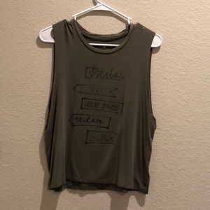 AMERICAN EAGLE Super Soft Army Green Tee